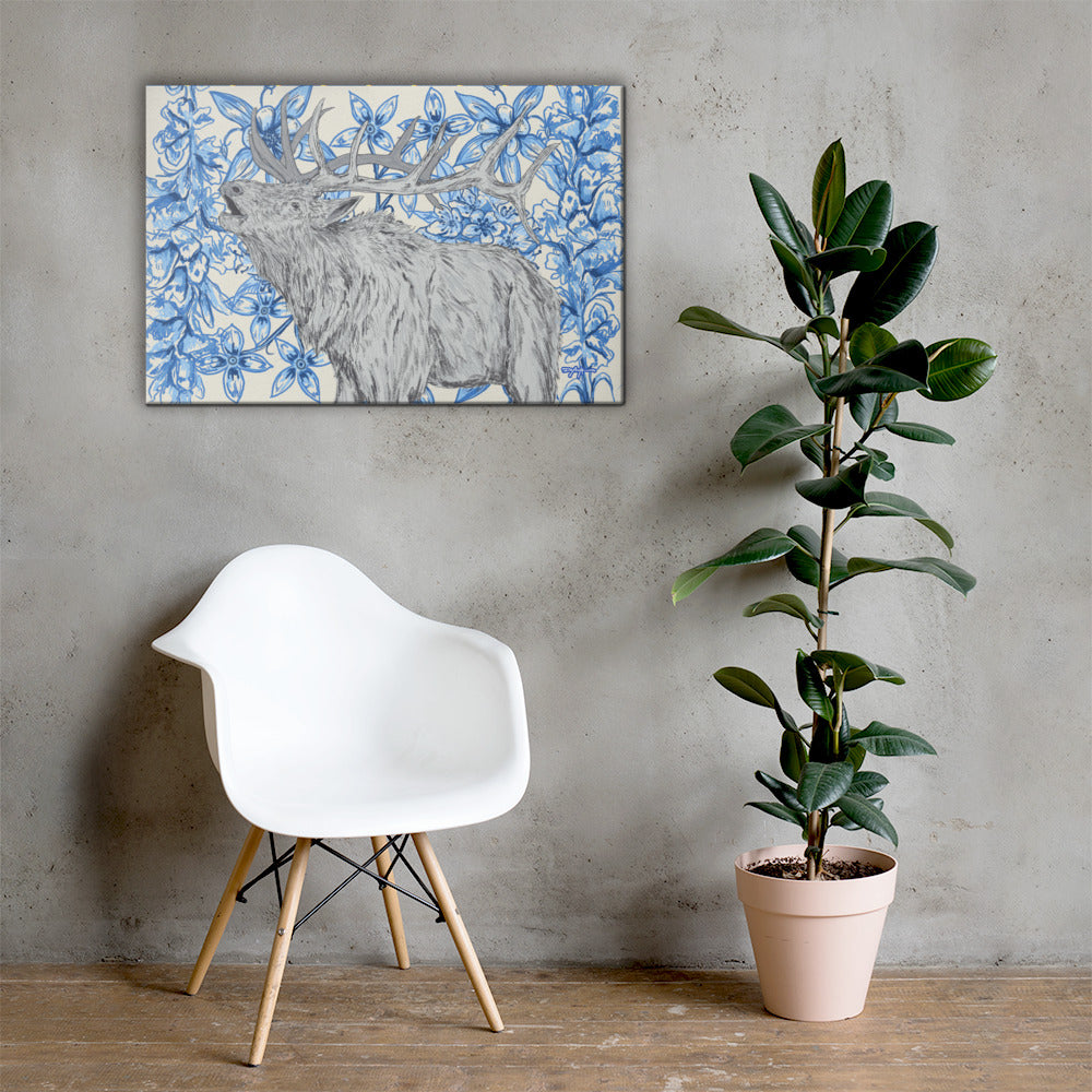 Appalachian Porcelain Peregrine Falcon Fine Art Canvas 24 x 36"