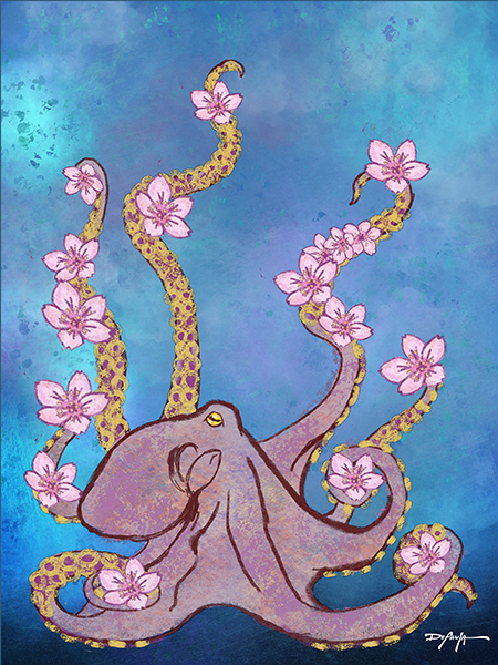 Octopus’s Garden Fine Art Canvas 18" x 20"