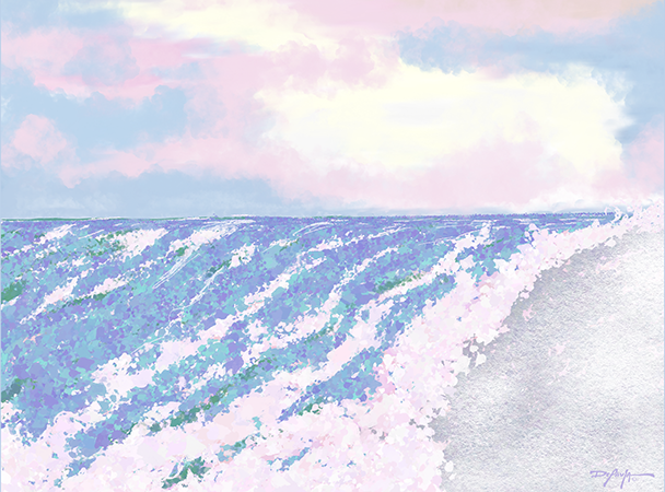 Serenity Beach Fine Art Landscape Canvas 18" x 24"