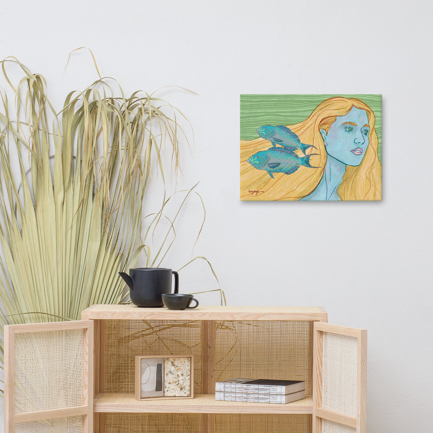 Wayfinder Woman Portrait Peridot Fine Art Canvas 18" x 24"