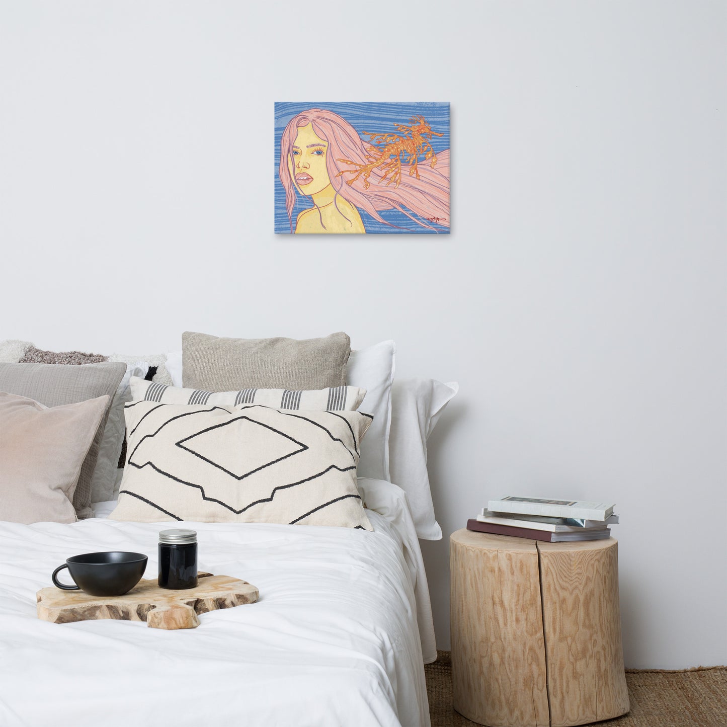 Wayfinder Woman Portrait Amber Fine Art Canvas 18" x 24"