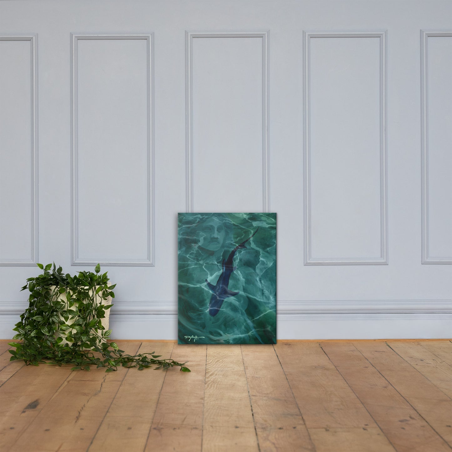The Lost Colony Shark Fine Art Canvas Print 18" x 24"