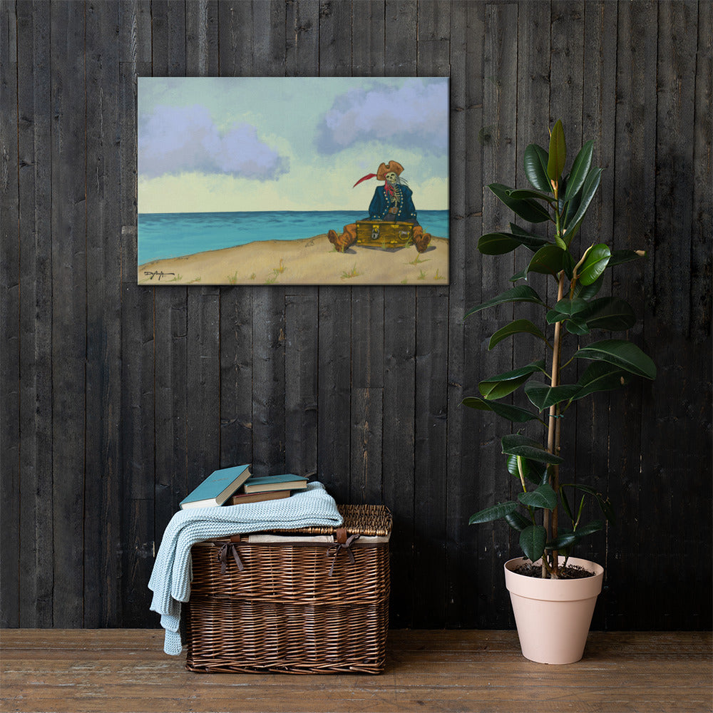 All Mine Pirate Treasure Island Beach Fine Art Canvas 24 x 36"