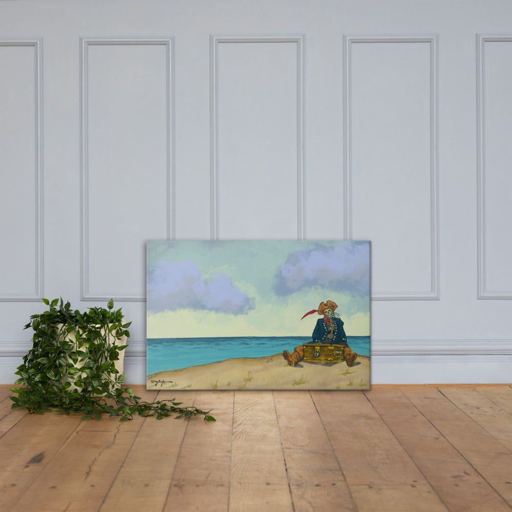 All Mine Pirate Treasure Island Beach Fine Art Canvas 24 x 36"