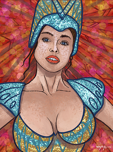 Carnival Queen Fine Art Canvas Print 18" x 24"