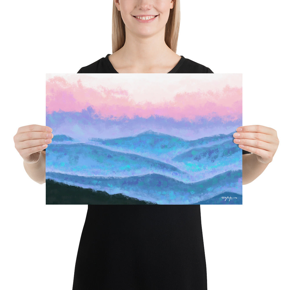 Restful Rhythm Blue Ridge Mountains Fine Art Print 12" x 18"