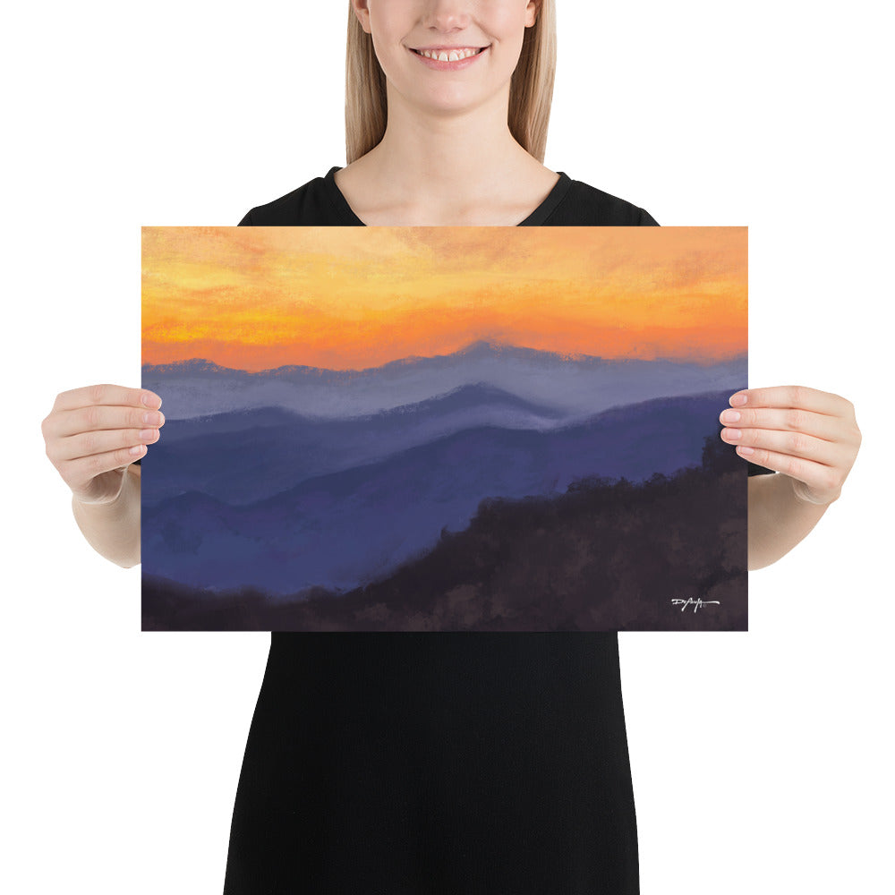 Ancient Shadows Blue Ridge Mountains Fine Art Print 18 x 24"