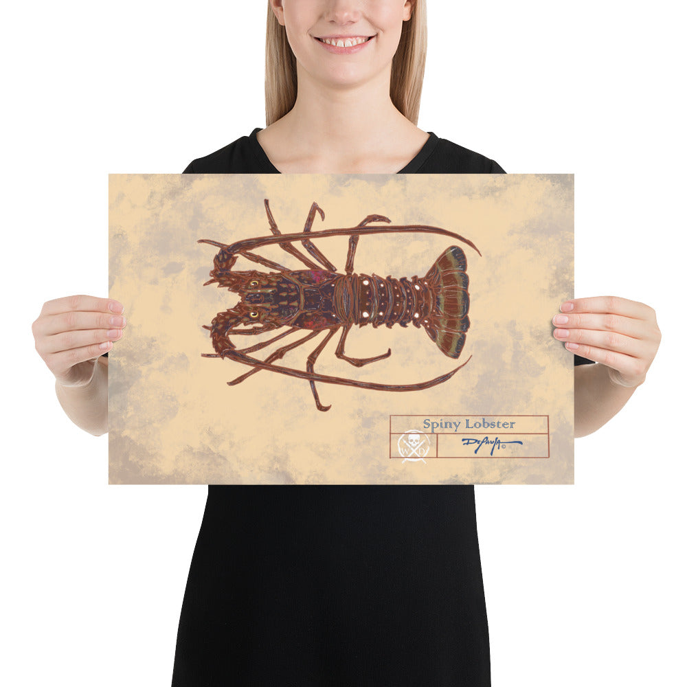 Naturalist Spiny Lobster Fine Art Print 12" x 18"
