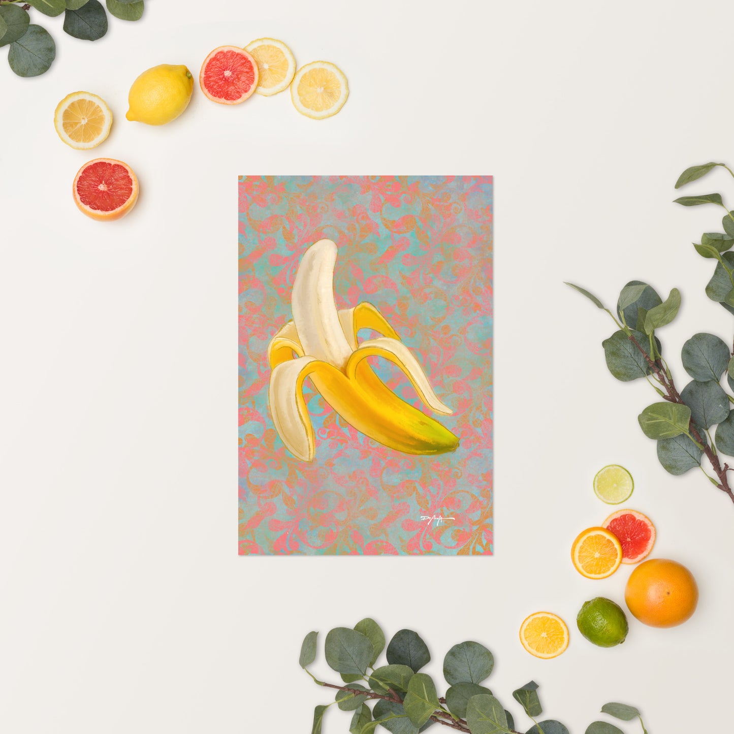 Juicy Tropical Fruits Banana Fine Art Print 12" x 18"