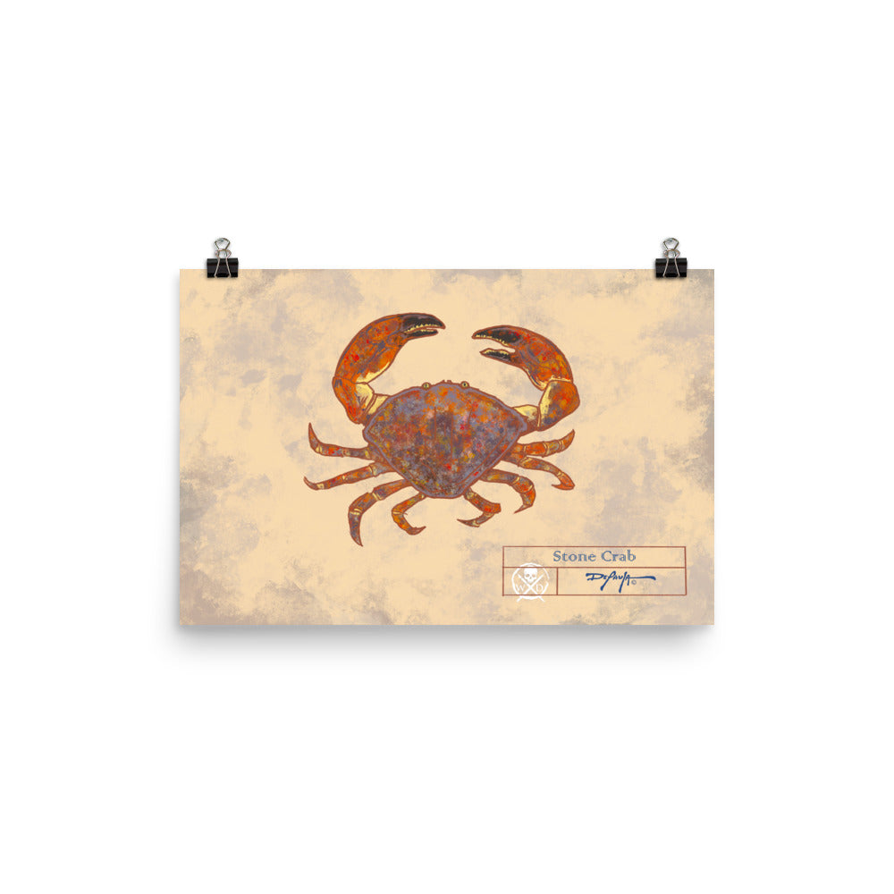 Naturalist Stone Crab Fine Art Print 12" x 18"