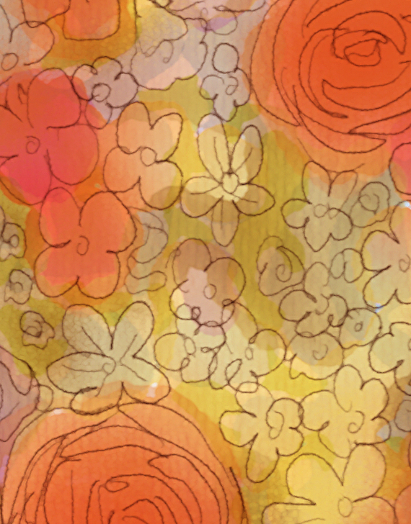 Four Seasons Fall Fine Art Floral Flower Canvas Print 18" x 24"
