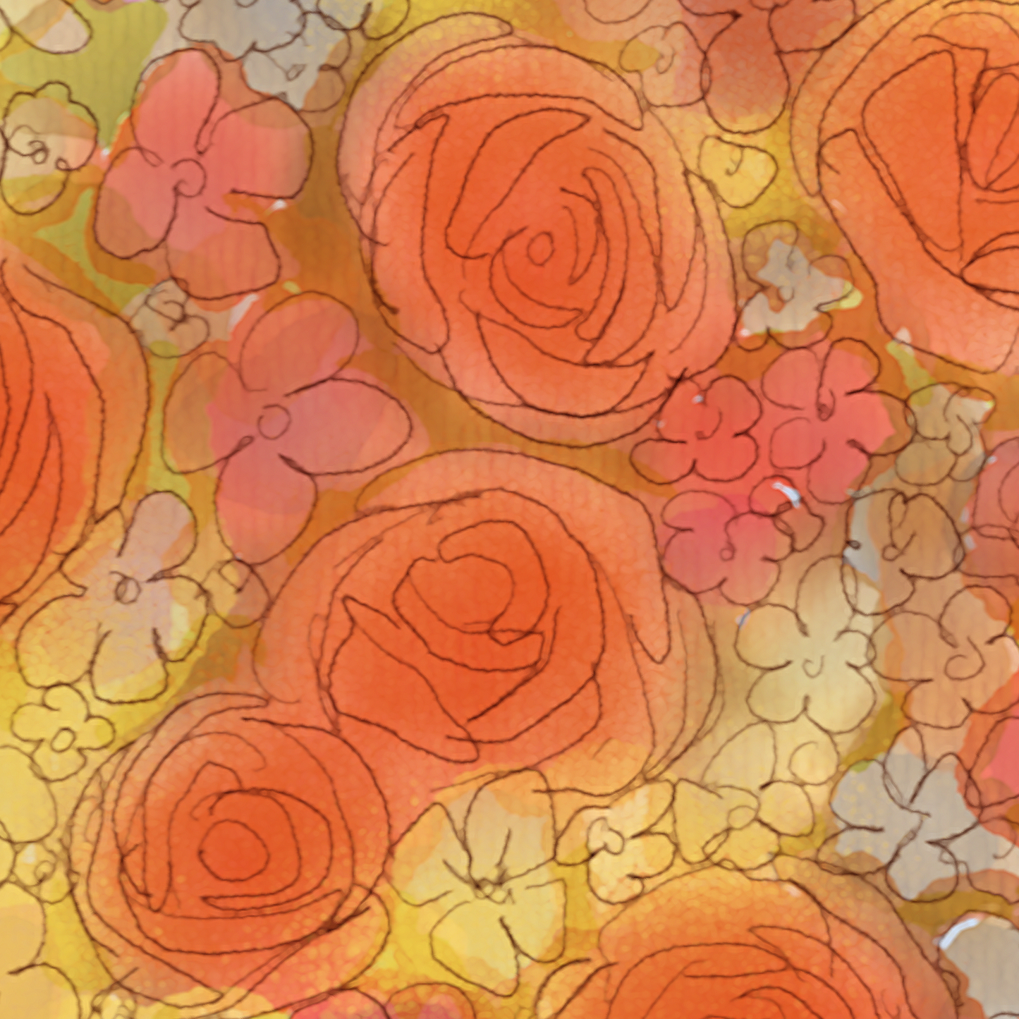 Four Seasons Fall Fine Art Floral Flower Canvas Print 18" x 24"