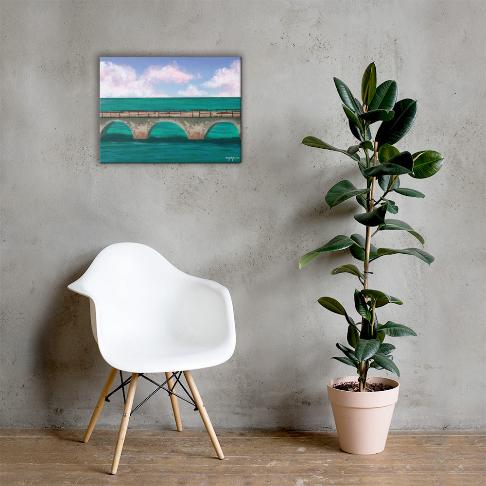 The Old Seven Mile Bridge Fine Art Canvas 18" x 24"