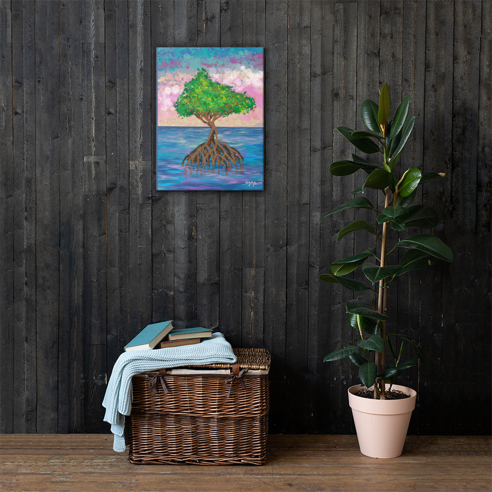 Mangrove Sunset Fine Art Canvas Print 18" x 24"