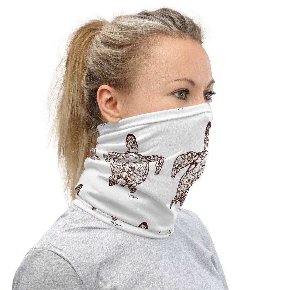 Sea Turtles Outline Face Mask Neck Gaiter