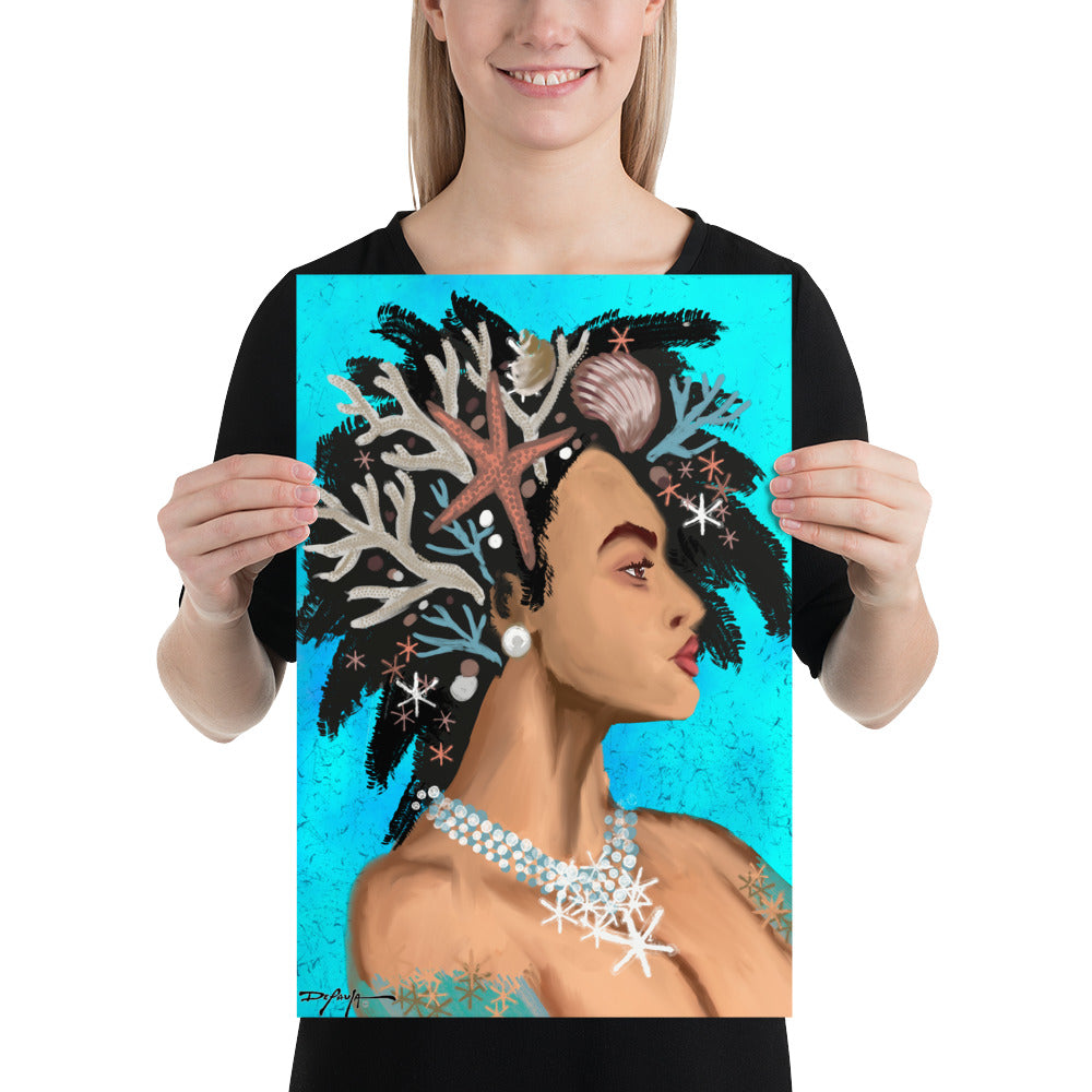 The Seashell Mermaid Fine Art Print 12 x 18