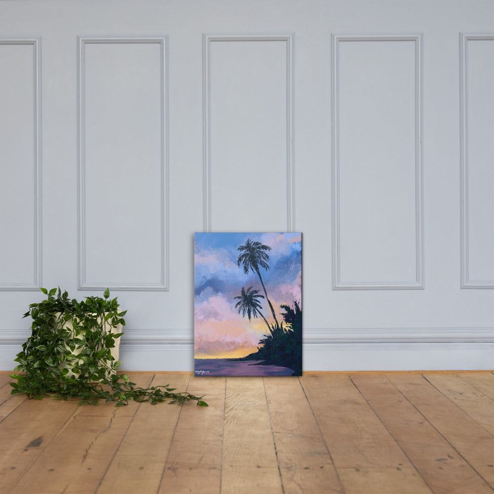 Beach at Dawn Fine Art Canvas Print 18 x 24"