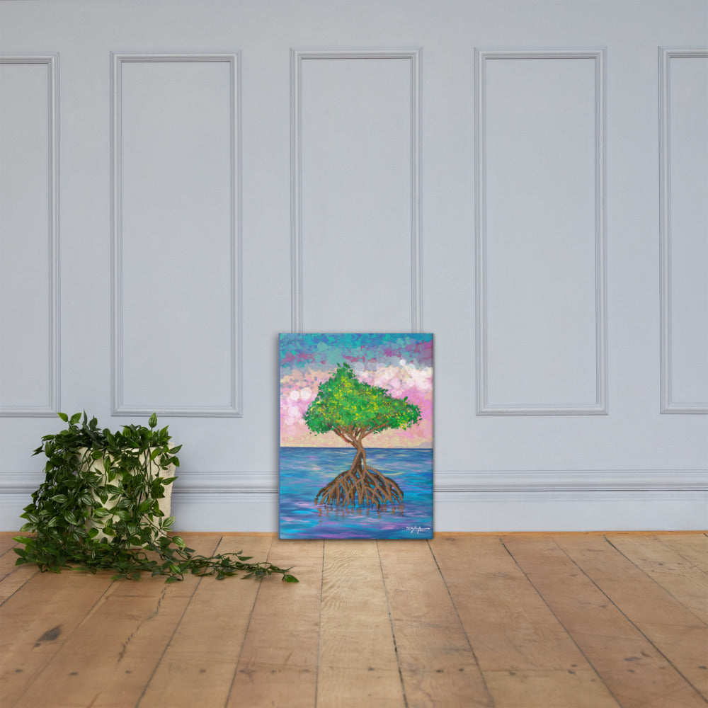 Mangrove Sunset Fine Art Canvas Print 18" x 24"