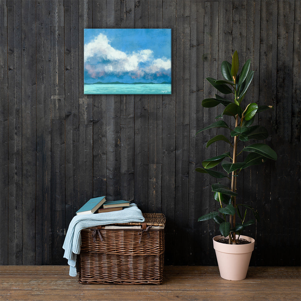 Water Clouds Fine Art Canvas 18" x 24"