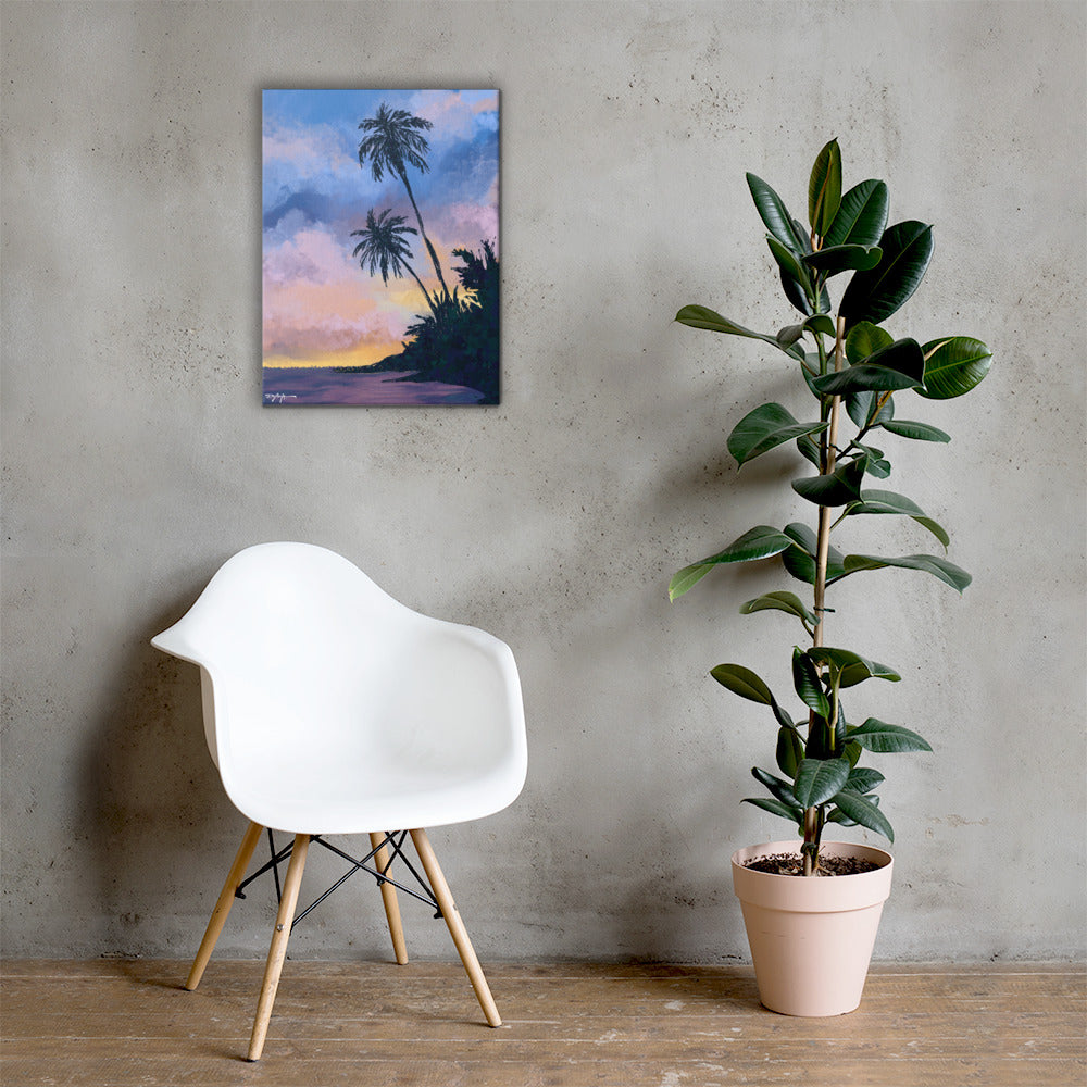 Beach at Dawn Fine Art Canvas Print 18 x 24"