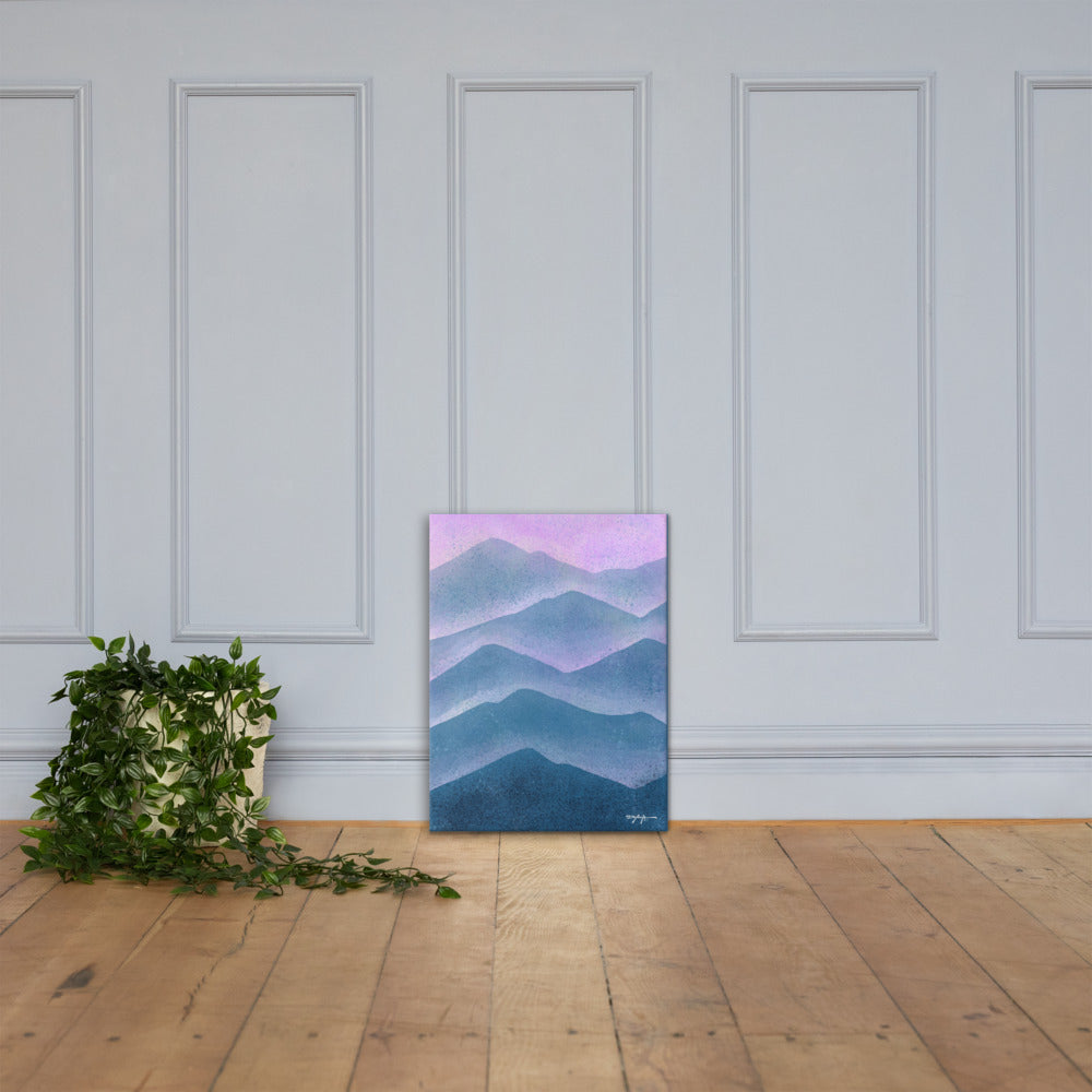 Blue Ridge Mist Fine Mountain Art Canvas Print 18" x 24"