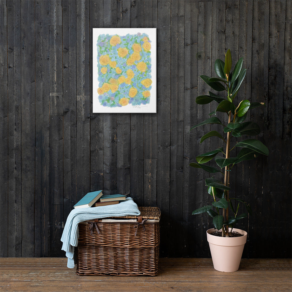 Four Seasons Summer Floral Fine Art Canvas Print 18" x 24"