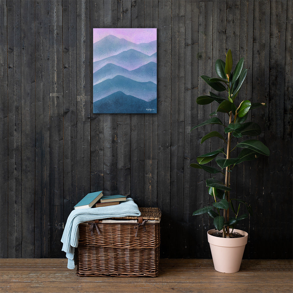 Blue Ridge Mist Fine Mountain Art Canvas Print 18" x 24"