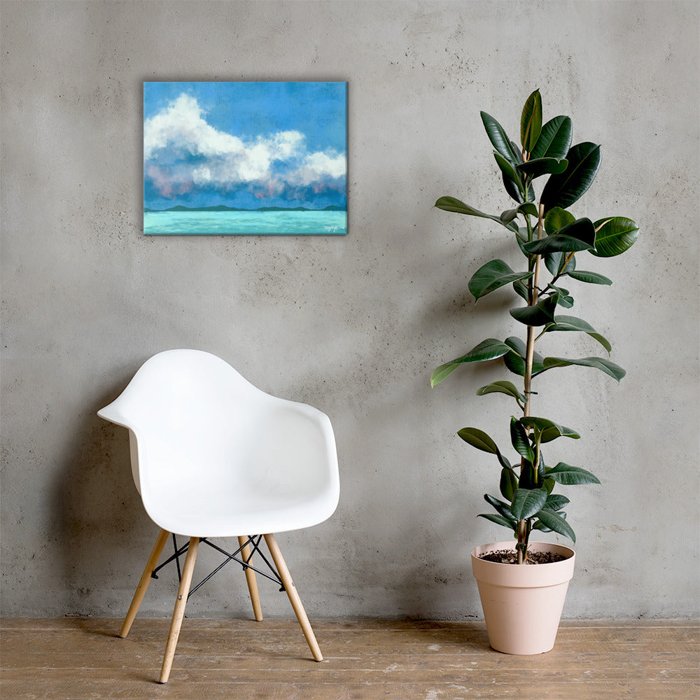 Water Clouds Fine Art Canvas 18" x 24"