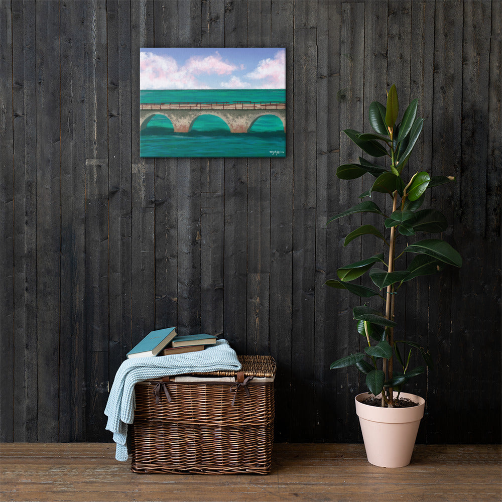 The Old Seven Mile Bridge Fine Art Canvas 18" x 24"