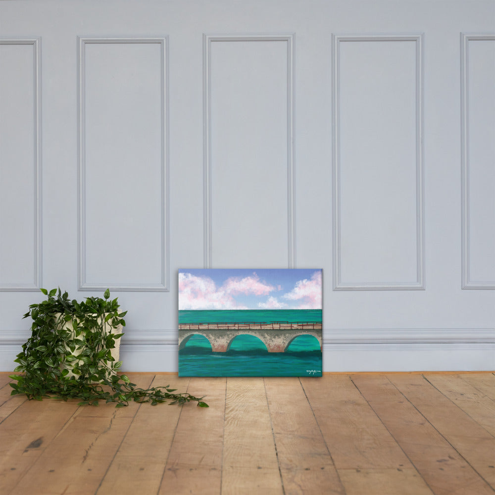 The Old Seven Mile Bridge Fine Art Canvas 18" x 24"
