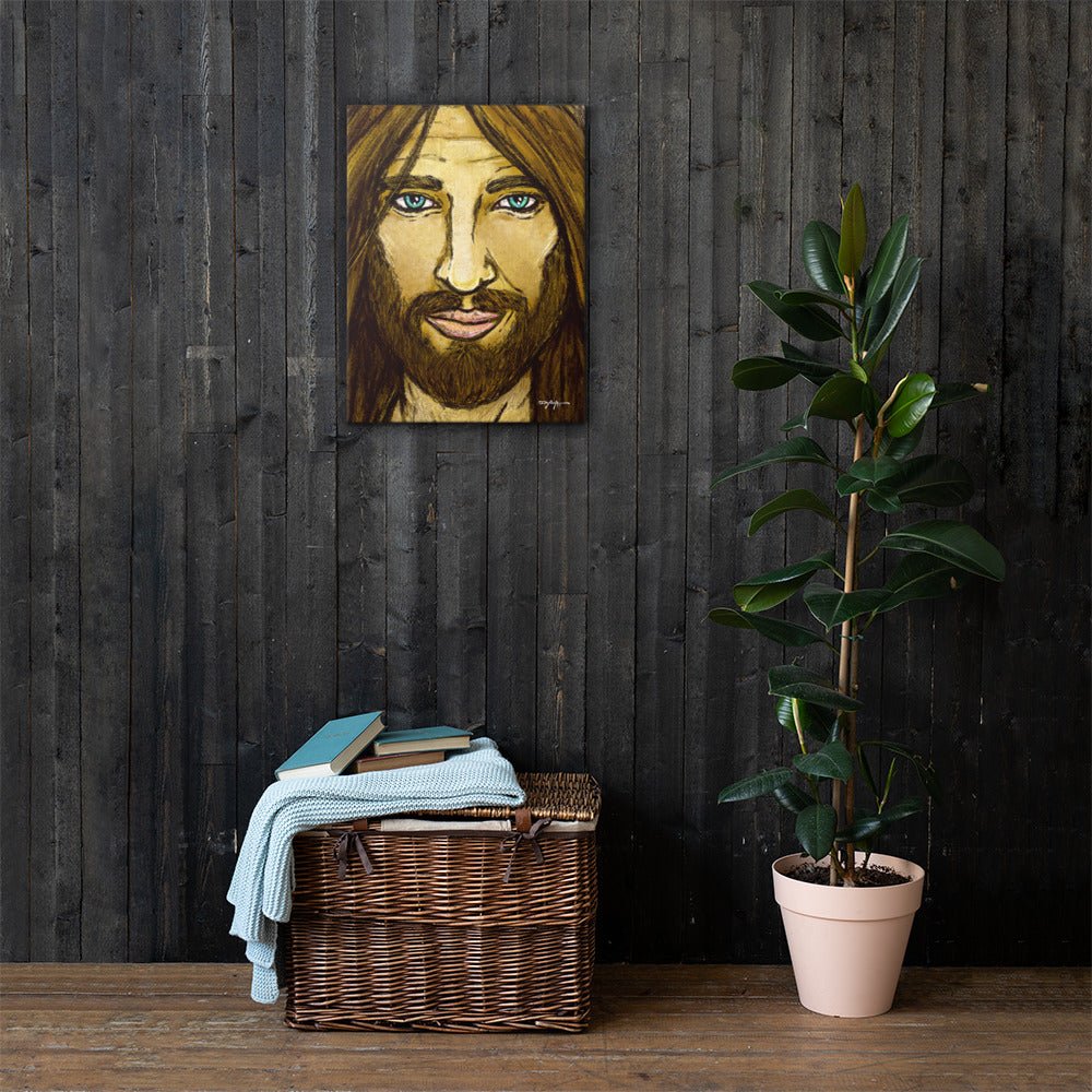 Son of Man Close-Up Jesus Christ Christian Fine Art Canvas Print