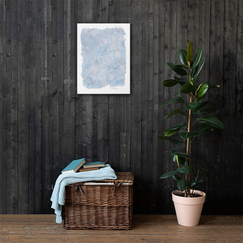 Four Seasons Winter Floral Fine Art Canvas Print 18" x 24"