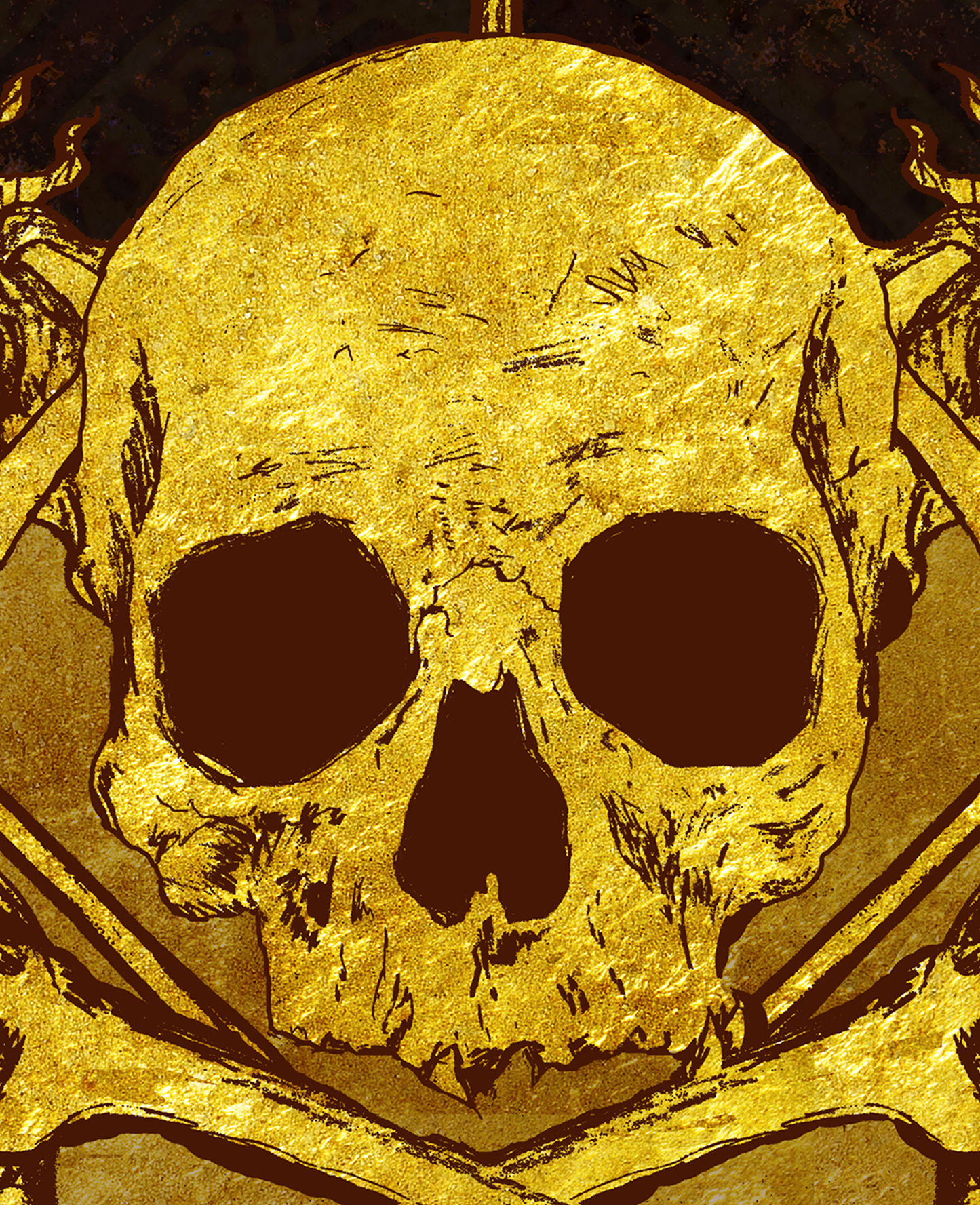Pirate Crest Golden Age of Piracy Skull Fine Art Canvas Print 18" x 24"