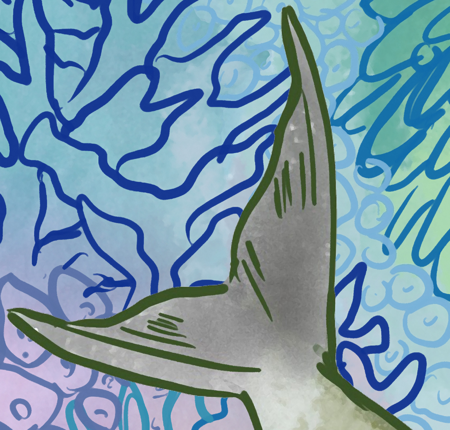 Sapphire Reef Bonefish Fine Fish Art Canvas Print