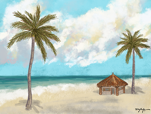 Twin Palms Fine Art Canvas 18" x 24"