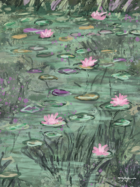 Lily Pads Fine Art Canvas 18" x 24"