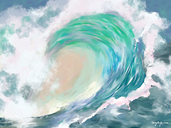 Tropical Wave Fine Art Canvas 18" x 24"