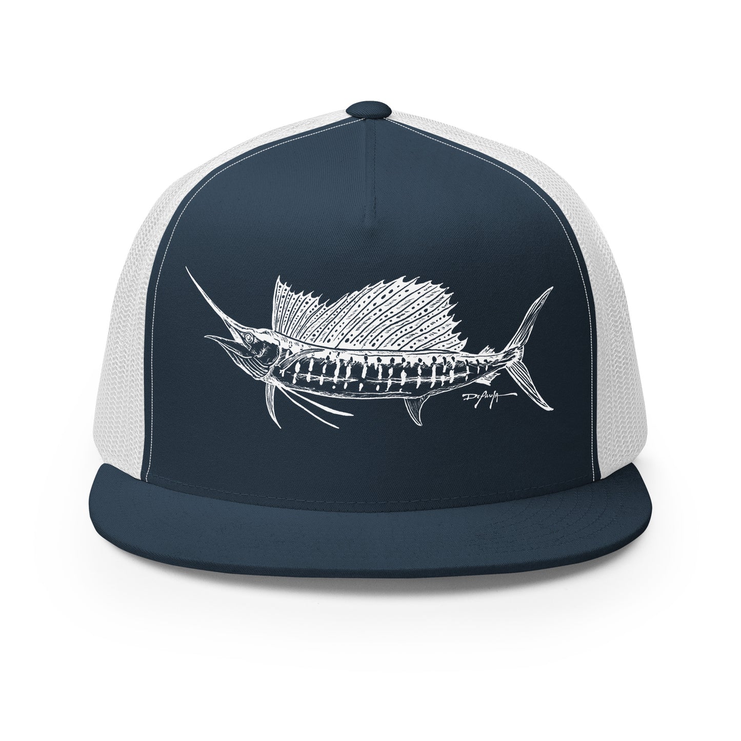 Signature White Sailfish Trucker Cap