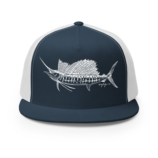 Signature White Sailfish Trucker Cap