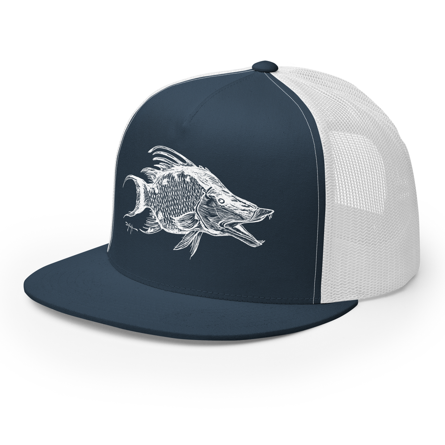 Signature White Hogfish Trucker Cap