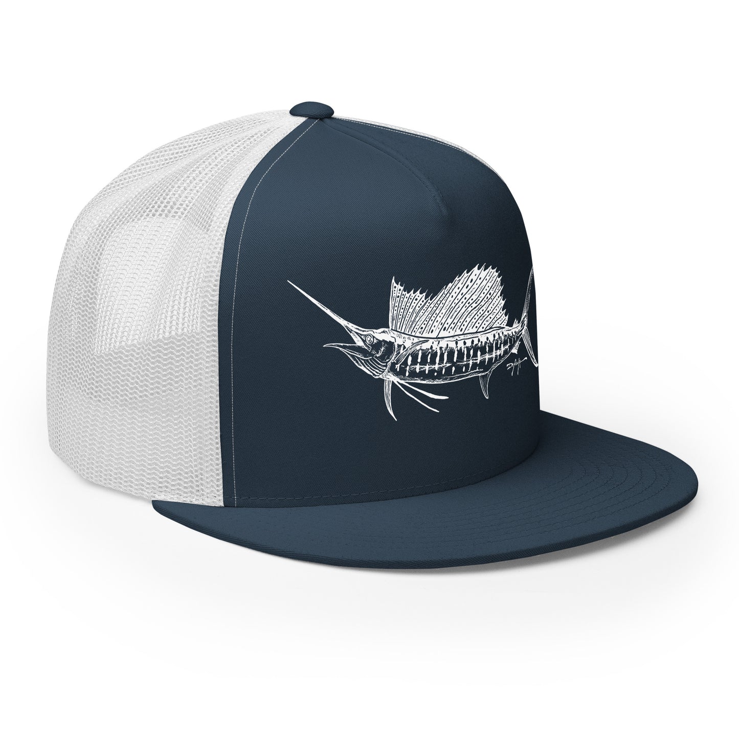 Signature White Sailfish Trucker Cap