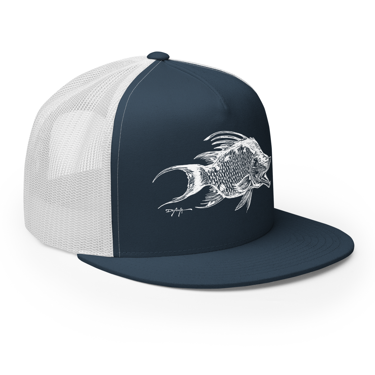 Signature White Hogfish Trucker Cap