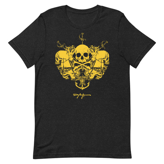 Pirate Crest Skull with Mermaids Unisex t-shirt