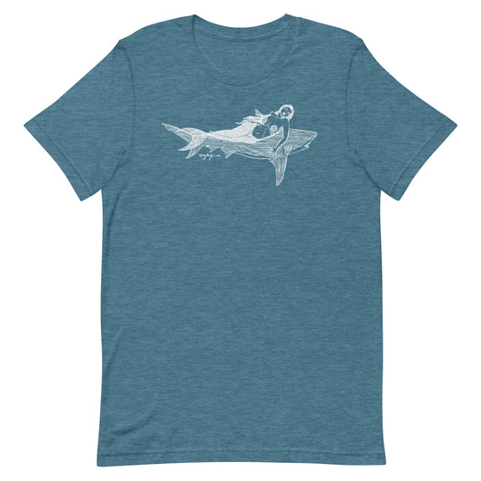 The Shark and the Mermaid Unisex t-shirt