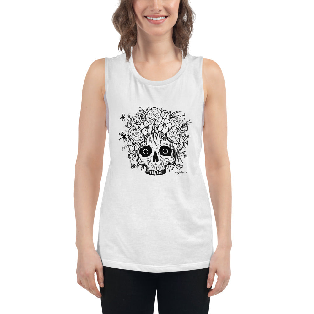 Spring Skull Dark Art Guild Ladies’ Muscle Tank