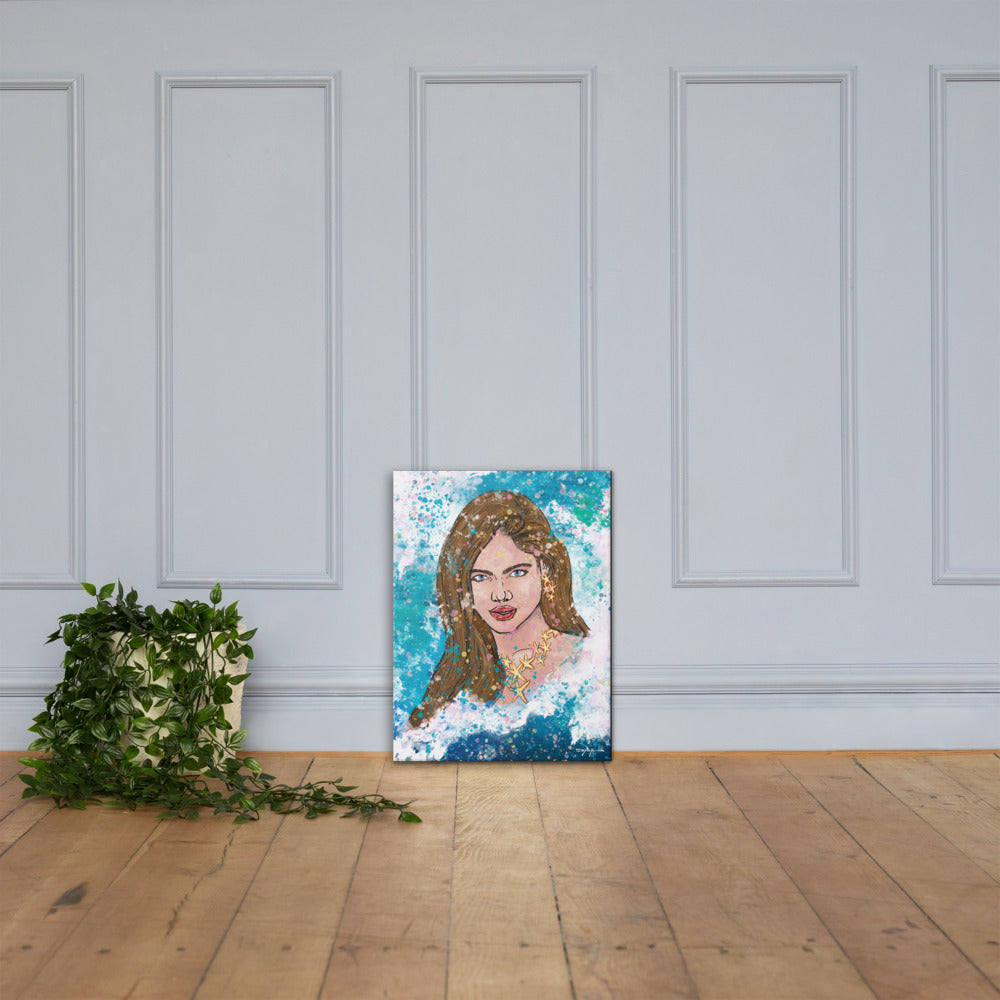 Sea Foam Woman Fine Art Portrait Canvas