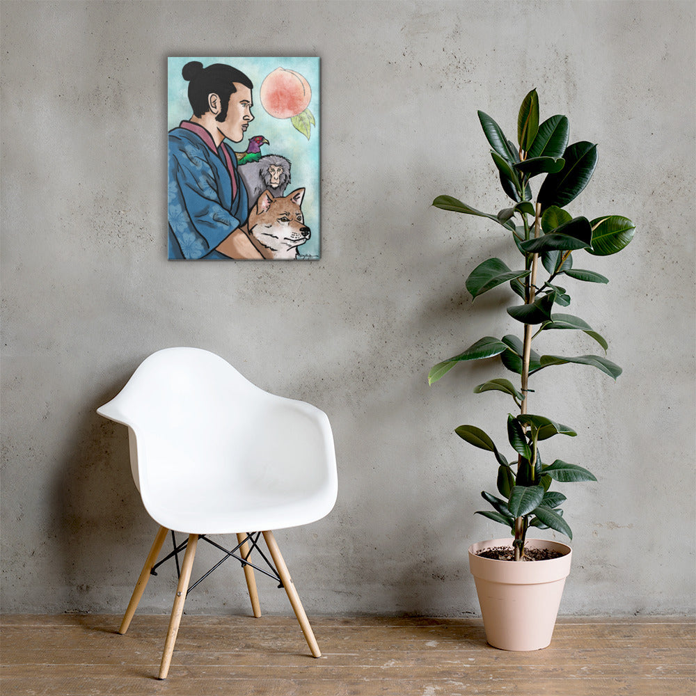 Portrait of Momotaro Fine Art Canvas 18" x 24"
